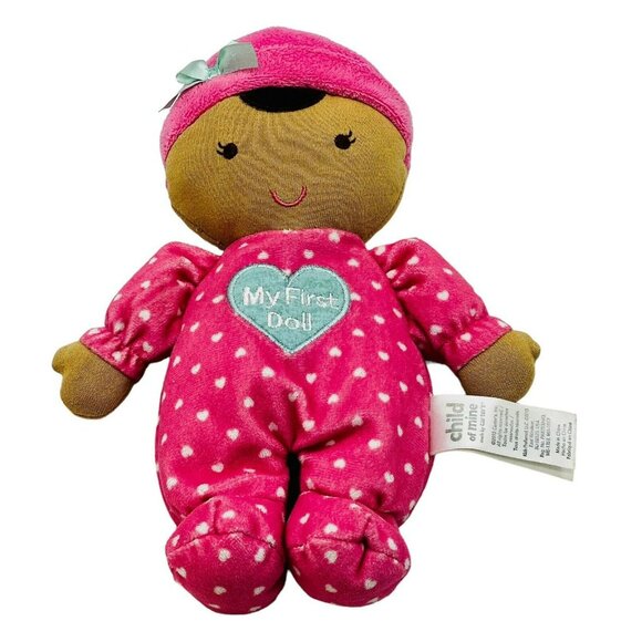 child of mine Other - Carters Child Of Mine My First Doll African American Pink Plush Rattle Hispanic